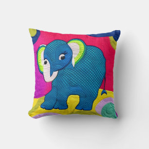 Kute Blue Baby Elephant - Quillike design Kussen