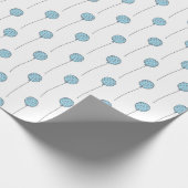 Kute Blue-ballonnen met pokadots-patroon Cadeaupapier (Hoek)