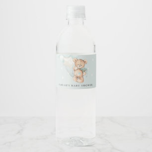 Kute Blue Barly Wait Beer Balloon Baby shower Waterfles Etiket