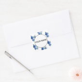 Kute Blue Butterflies Vierkante Sticker (Envelop)