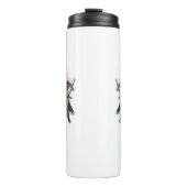 Kute Blue Colorful Bird and Foliage Thermosbeker (Voorkant)