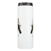 Kute Blue Colorful Bird and Foliage Thermosbeker (Achterkant)