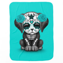 Kute Blue Day of the Dead Puppy Dog