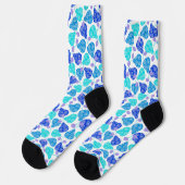 Kute blue decoratieve peren patroonkarton sokken (Links)