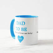 Kute Blue en White eerste keer dat papa wordt Mok (Voorkant links)