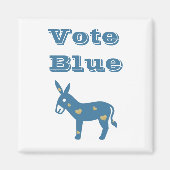 Kute Blue Heart Donkey STETE BLUE Magneet (Voorkant)