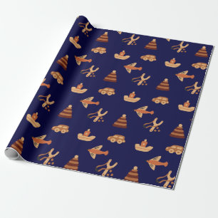 Kute blue Kinder Speelgoed auto-bakpapier Cadeaupapier