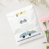 Kute Blue Race Kind elke zondag Fun Facts Bedankzakje (Gezegeld)