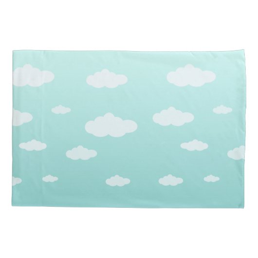Kute Blue Specialized Cloud Pillow voor kinderen Kussensloop (Achterkant)