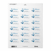 Kute Bluebird Return Address Labels (Full Sheet)