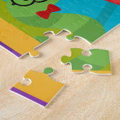 Kute bookworm met design voor appelkinderen legpuzzel (Zijkant)