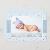 Kute BOY DANK JE Blue Glitter | FOTO Aankondiging (Voorkant / Achterkant)