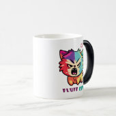 Kute boze kat die Fluff uitsloot. Magische Mok (Voorkant rechts)