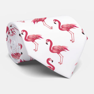 Kute brauw flamingo patroon stropdas