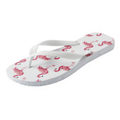 Kute brauw flamingo patroon teenslippers (Schuin)