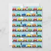 Kute Bright & kleurende auto's van Birthday Party Kaart (Achterkant)