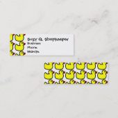Kute Bright Yellow Rubber Ducky Pattern Mini Visitekaartje (Voorkant / Achterkant)