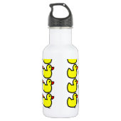 Kute Bright Yellow Rubber Ducky Pattern Waterfles (Achterkant)