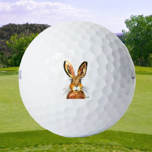 Kute brown konny rabbit hare Forest Kinder Golfballen