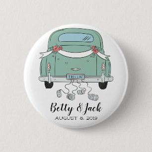 Kute bruiloft pin - kijk gewoon getrouwd ronde button 5,7 cm