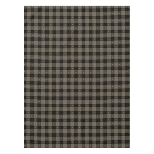 Kute Buffalo met sterren zwart en taupe rustig Tafelkleed (Voorkant)