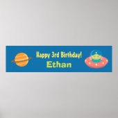 Kute buitenruimtetanebanner poster (Voorkant)