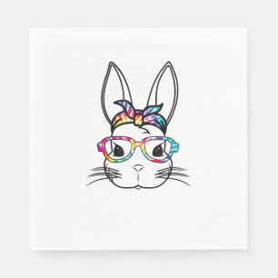 Kute Bunny Face met Tie Dye Glasses Headband East Servet