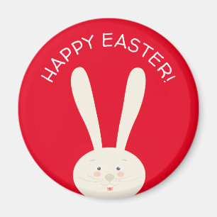 Kute Bunny Hapy Easter Eggs Hunt Party Magnet Magneet