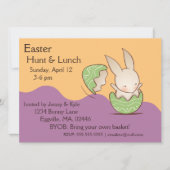 Kute Bunny hatching, Green Easter Egg Kaart (Voorkant)
