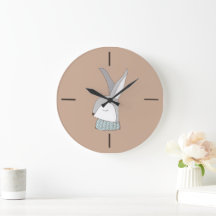 Kute Bunny Minimalist Nursery Clock