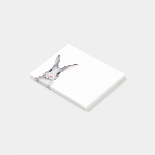 Kute Bunny Rabbit Easter Waterverf Pet Animal Post-it® Notes (Schuin)