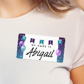 Kute Bunting Flag Banner Hallo mijn naam is Sticke Etiket