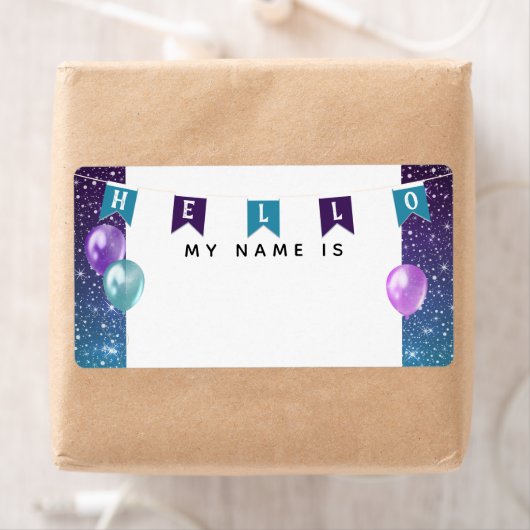 Kute Bunting Flag Banner Hallo mijn naam is Sticke Etiket (Insitu)