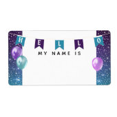 Kute Bunting Flag Banner Hallo mijn naam is Sticke Etiket (Voorkant)