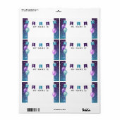 Kute Bunting Flag Banner Hallo mijn naam is Sticke Etiket (Full Sheet)