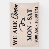 Kute Business Winkel Restaurant We zijn open Spandoek (Verticaal)