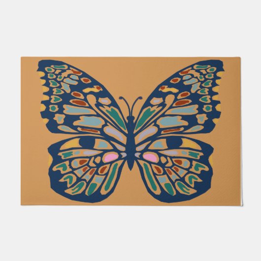 Kute Butterfly Doormat,  vlinder  Deurmat (Voorkant)