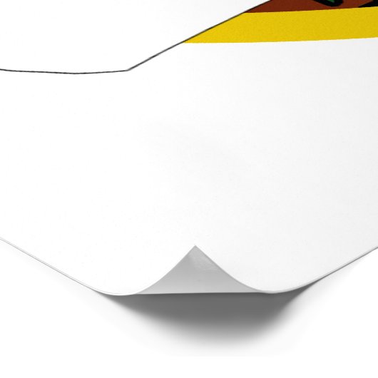 Kute Cartoon Afstuderen Owl with Pet & diploma Poster (Hoek)