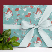 Kute Cartoon Animals Personalized Wrapping Paper Cadeaupapier