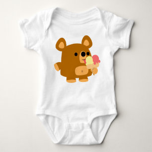 Kute Cartoon Beer met boxen :) Baby kleding Romper