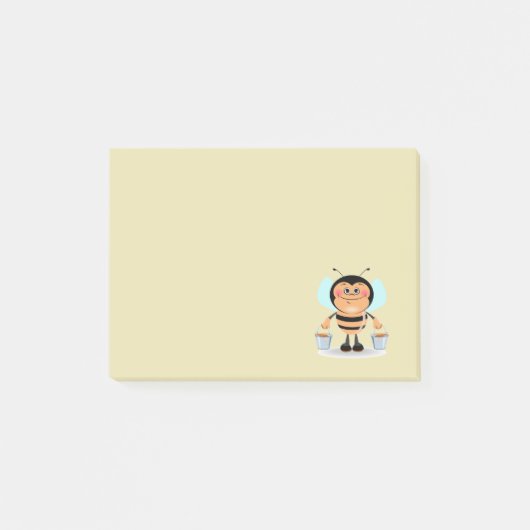 Kute Cartoon bietenkappen van honing Post-it® Notes (Voorkant)