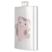 Kute Cartoon Dansende Varken Klassieke Kolf Heupfles (Links)