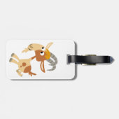 Kute Cartoon die Bagagelabel van geit runt (Achterkant horizontaal)