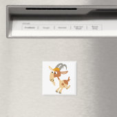 Kute Cartoon die op geitenvlees draait Magneet (Insitu (Vaatwasser))