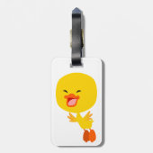Kute Cartoon Ducking Bagagelabel (Achterkant verticaal)