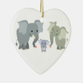 Kute Cartoon Elephant Family Ornament (Rechts)