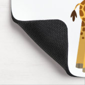 Kute Cartoon Giraffe en ventilator Mousepad Muismat (Hoek)