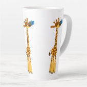 Kute Cartoon Giraffe en ventilatorlator Mok (Rechterhoek)