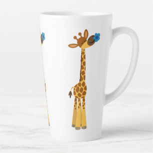 Kute Cartoon Giraffe en ventilatorlator Mok
