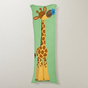 Kute Cartoon Giraffe en ventilatorleiding Lichaamskussen